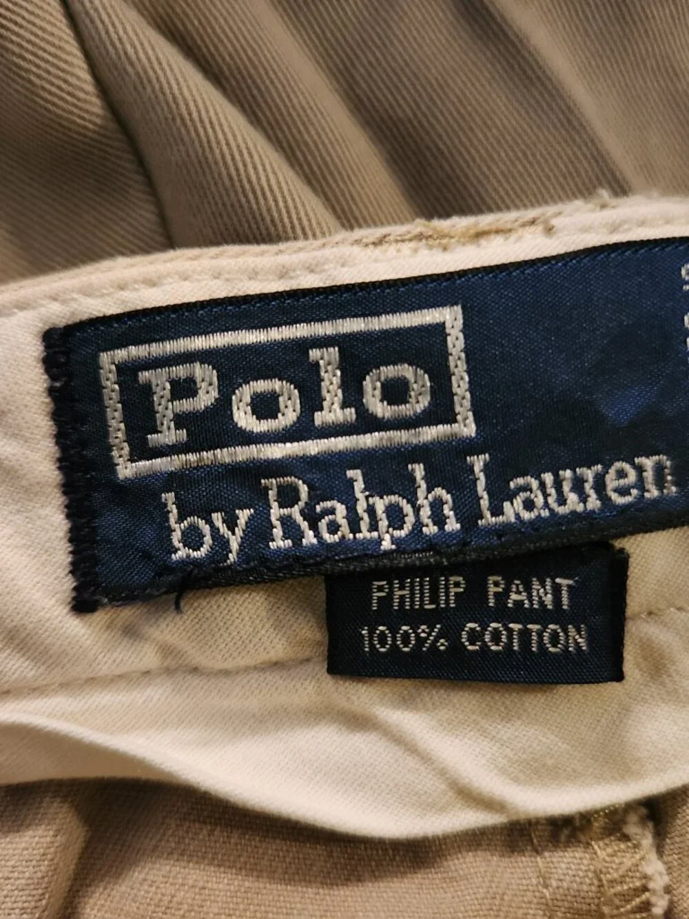 vintage polo Ralph Lauren Philip pant men's 100%cotton casual pants size: 42/32